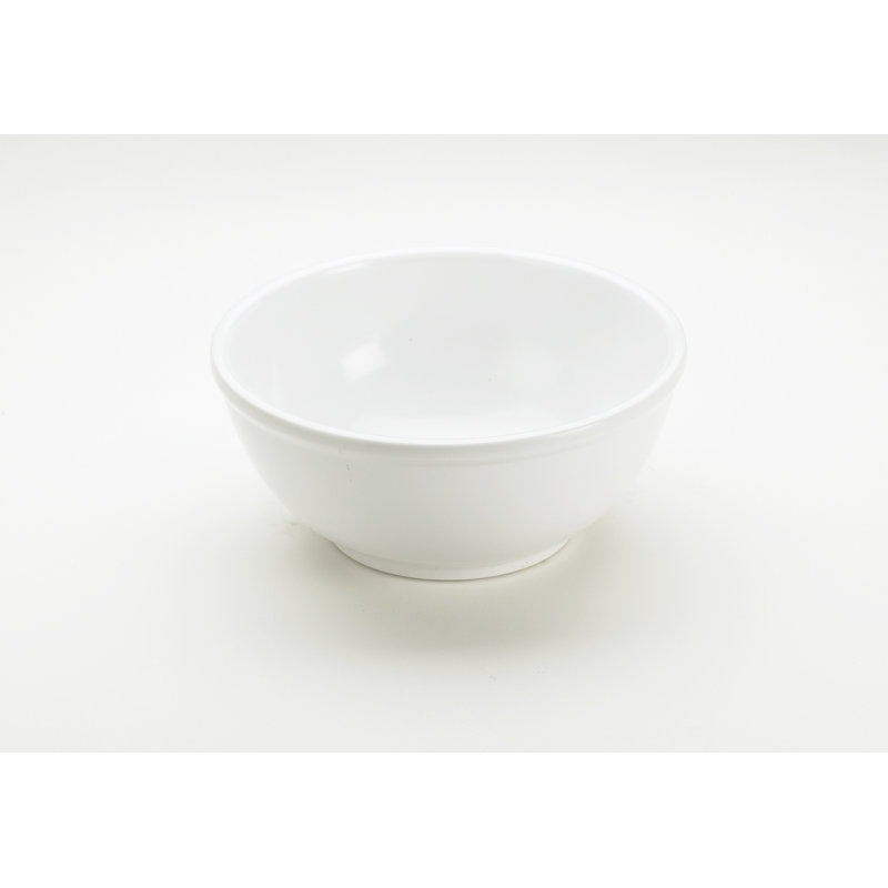 8" Round Melamine Bowl, White