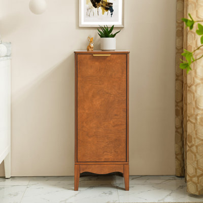 Armoire de salle de bain moderne et armoire à linge avec tablettes réglables, laiton antique moderne (14,5 po x 12,6 po x 35,7 po)