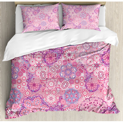 Mauve Traditional Damask Duvet Cover