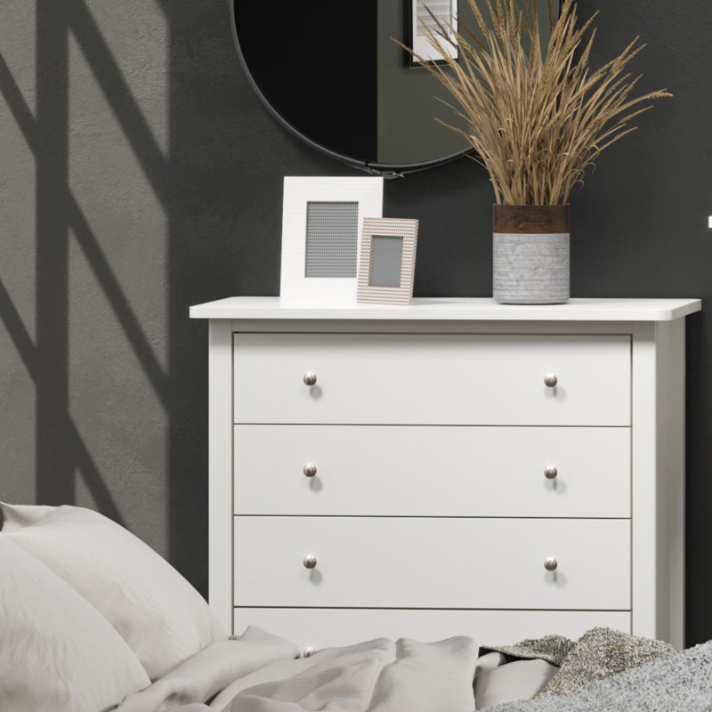 Cressida 4 Drawer Chest of Drawers, Painted Finish, White