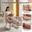 Chaise berçante en tissu avec repose-pieds Teddy-1280575647