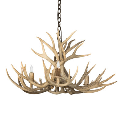 Lustre fantaisie 4 lumières panache Whitetail