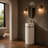 16'' Round Freestanding Bathroom Vanity with Ceramic Sink and Soft-Close Storage-1295368369