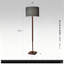 Lampe sur pied de 58,5 pouces avec base en noyer et abat-jour en tissu gris, luminosité réglable à 3 voies pour la chambre à coucher, le salon et l'éclairage de bureau