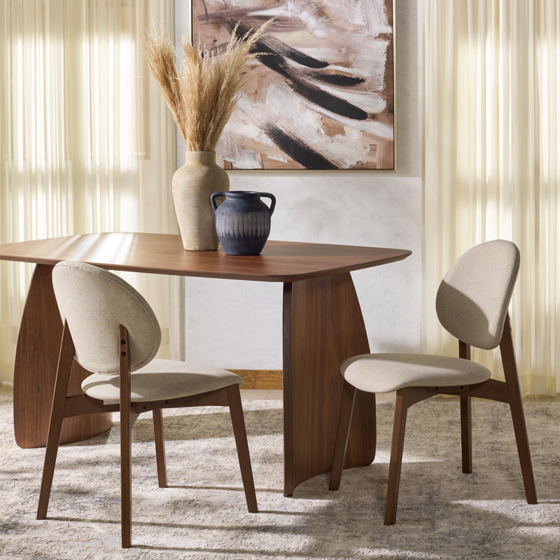 Kayleen Wood Dining Chair, Beige