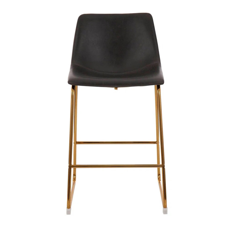 Landon Gold Stool 26" (Set Of 3), Black