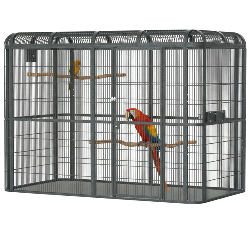 Très grande cage noire, Noir, 79" H x 110" W x 62" D