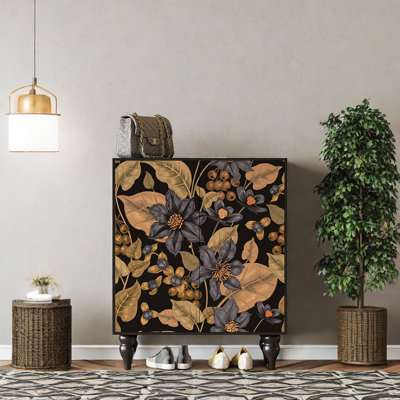 Armoire à chaussures en bois massif de style américain rétro