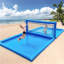 Piscine extérieure avec système de filet de volleyball de plage de 33 pieds en PVC avec pompe à air de 800 W pour la cour arrière