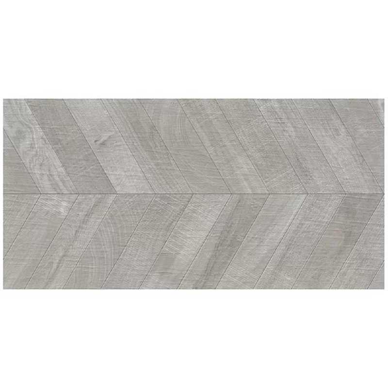 Kenridge Chevron 24X48 Matte Porcelain Tile, Gray