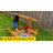 Wooden Sandbox with Canopy and Bench Seats - UV-Resistant Roof