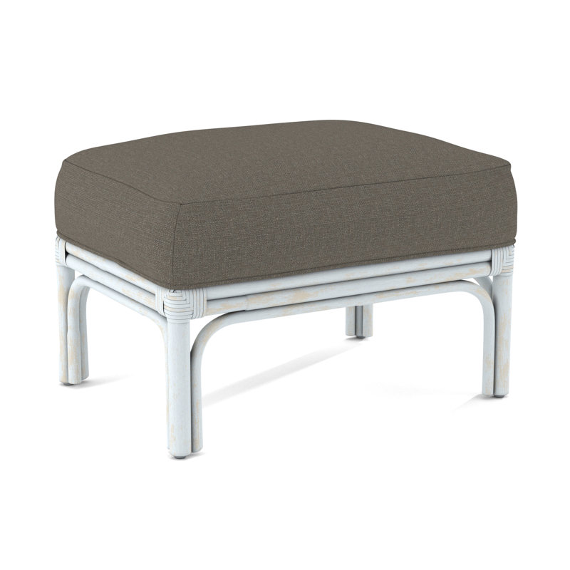 Boca Ottoman, Brown Geometric, 0456-33, Bisque