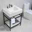 Meuble-lavabo de 24 po en marbre de Carrare naturel avec lavabo, structure en acier inoxydable noir et tablette en verre-1572645740-1556390636