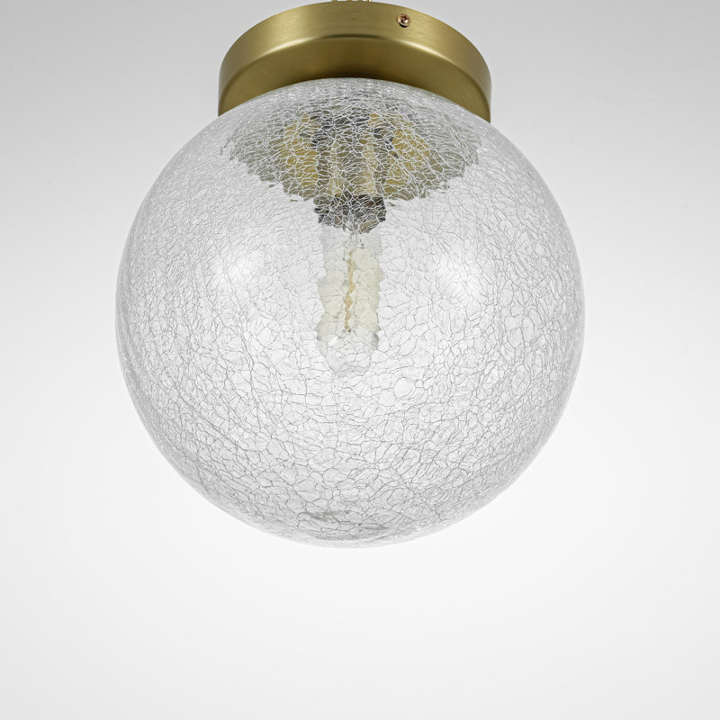 Plafonnier moderne à globe en verre à 1 lumière pour cuisine ou couloir
