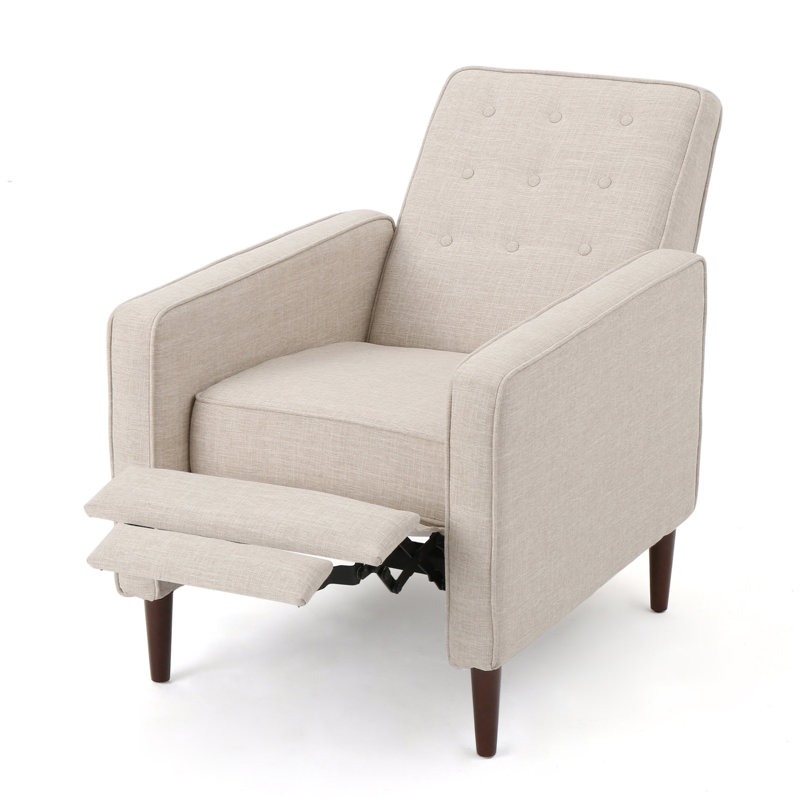 Upholstered Recliner, Wheat 100% Polyester