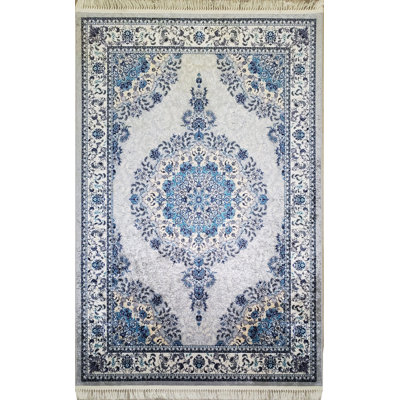 Tapis gris de style sud-ouest Leopold