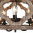 Luther Wood Semi Flush Mount