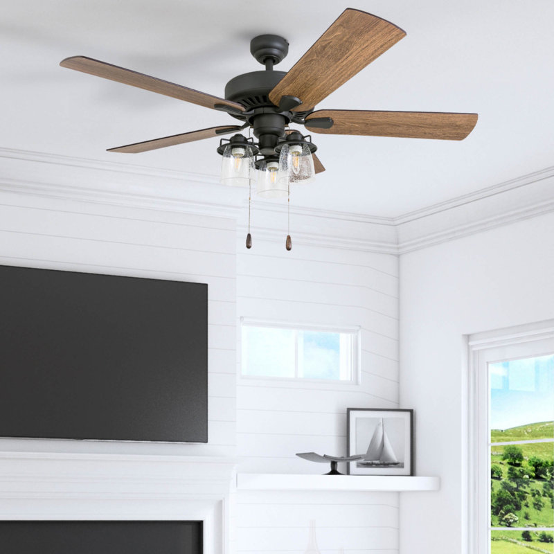 Ventilateur de plafond de 52 po avec éclairage à DEL Briarcrest, Standard sans télécommande
