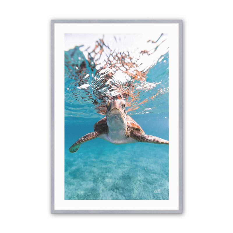 Danse de grès à imprimé clair, H 17 po x l 21 po, Framed Print with Mat, Argent argent