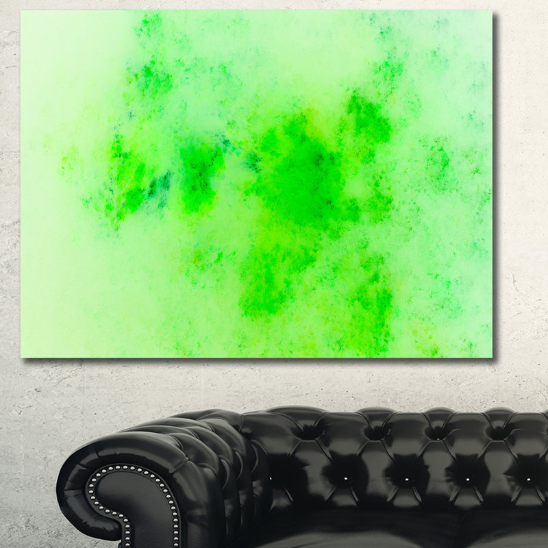 « brillante green starry fractal sky », impression sur toile tendue, H 20 po x l 40 po x P 1po