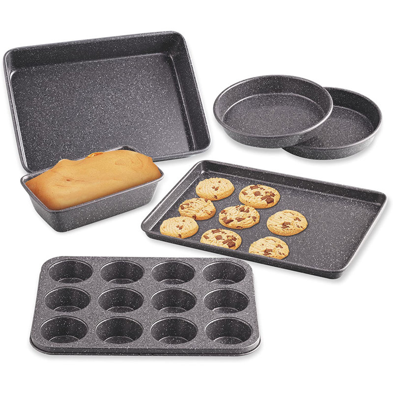 Black Heavy Gauge Nonstick 6-Piece Bakeware Set