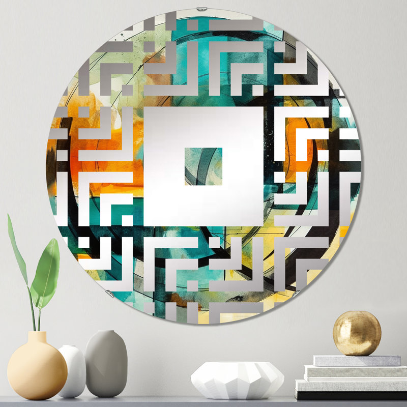 Kamariyah - Miroir mural carré, 23,6 po x 23,6 po