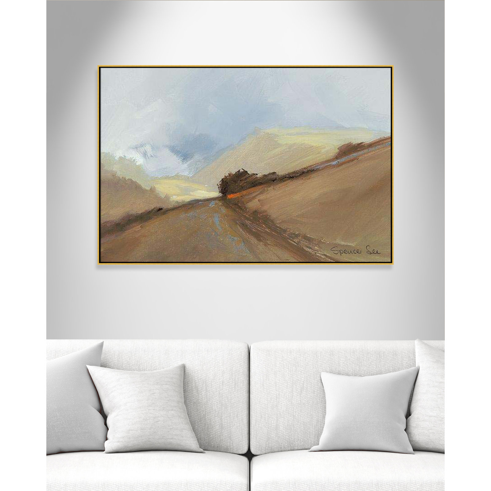 Heaven And Earth II by Spencer Lee, 41.5'' H x 61.5'' W x 2'' D, Gold Framed