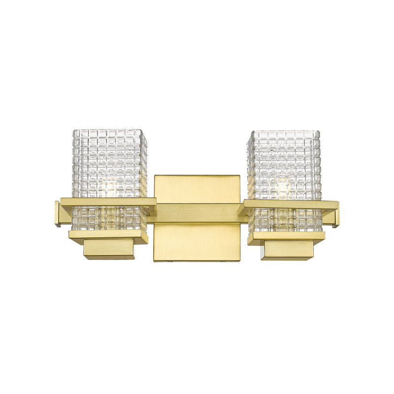 2 - Light Dimmable Bath Bar, Satin Gold