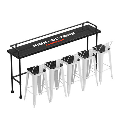 Ensemble de table haute rectangulaire de style industriel 17,8 po