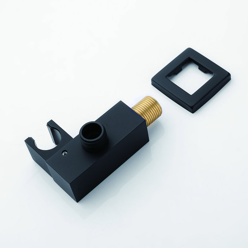 Système de douche avec pomme de douche à main, Noir mat