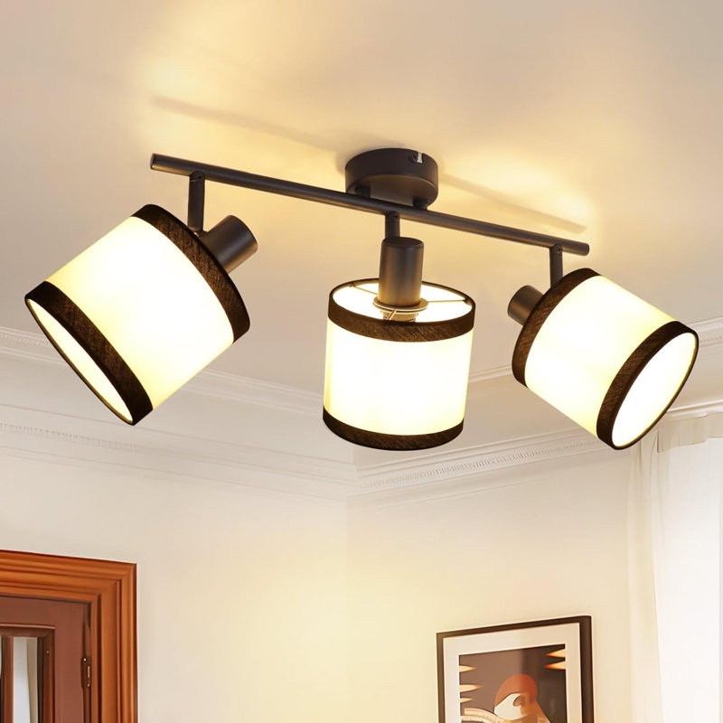 Burlap Semi Flush Mount