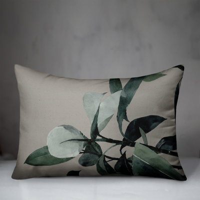 Floral Outdoor Reversible Throw Pillow