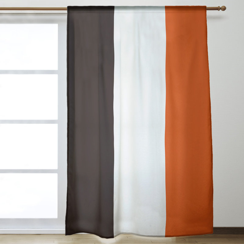 Mississippi Rebellion Sateen Room Darkening Curtain Single Panel, Brown/Orange