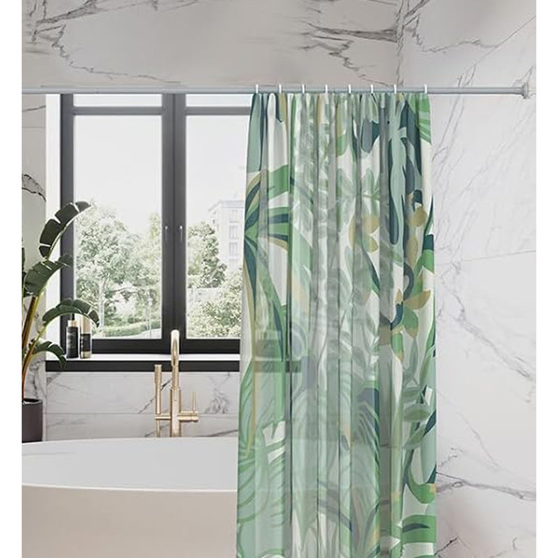 48cm Straight Tension Shower Curtain Pole & Hook Set, Grey