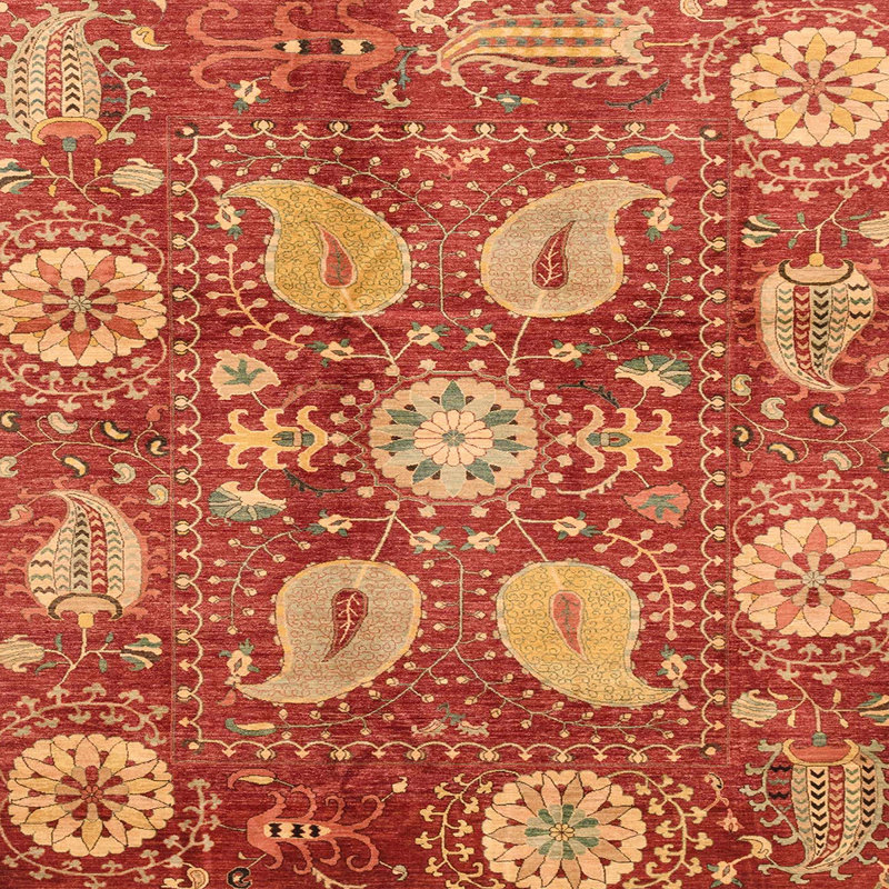 Abstract Indoor Rug, Square 7'