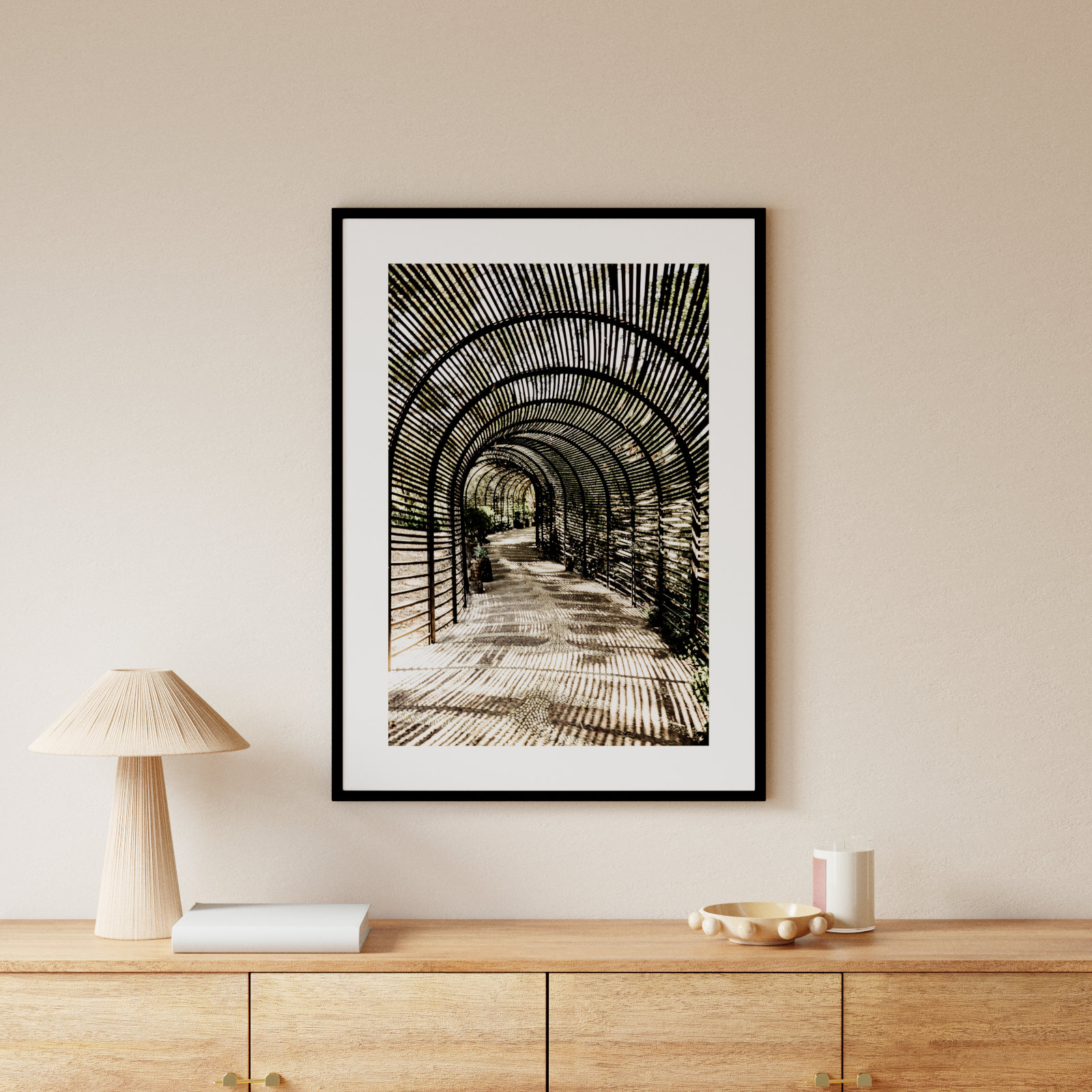 Nihan "Shadow Garden" Print, Black , 41" H x 30" W
