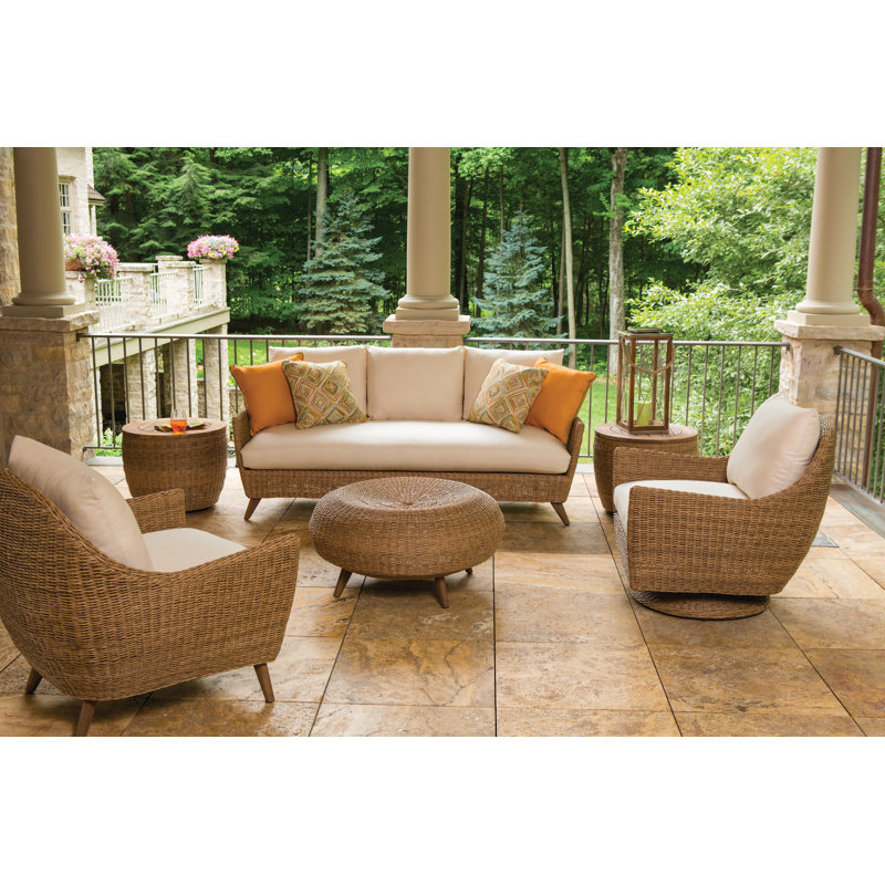 Tobago Outdoor Swivel Lounge Chair, Stratosphere Cloud