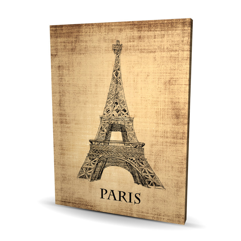 Illustration de la Tour Eiffel - Toile brune