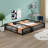 Twin XL Over Queen Floor Bunk Bed, Metal Bunk Bed Frame With Ladder & Guardrails, Detachable Bunk Beds For Kids-1807280716