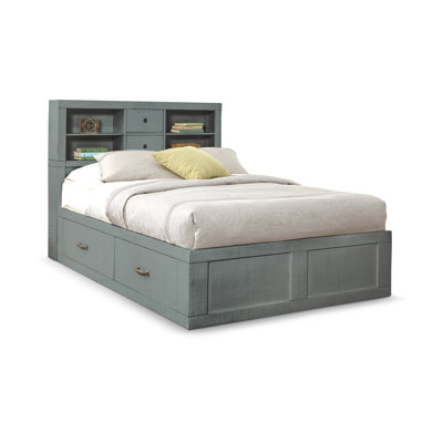  Ranch House Full Captains Bookcase Storage Bed