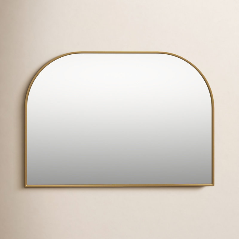 Sabine Metal Wide Arch Wall Mirror, Brass, 30" x 42"