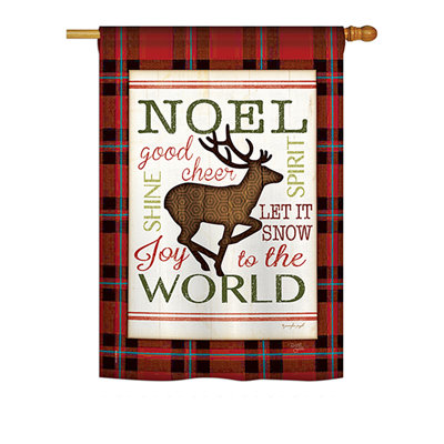 Double Sided 40'' H x 28'' W Polyester Christmas House Flag