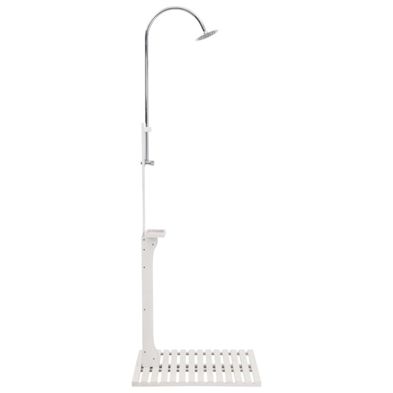 Platzer 221cm H Steel Freestanding Outdoor Shower and Footwash Spout