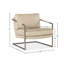 Moody Metal Frame Leather Chair - Stonewash