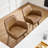 Ashwell Mid-Century Modern 26" H Swivel Leather Counter Stool with Wire-Brushed Solid Wood Legs-486233193