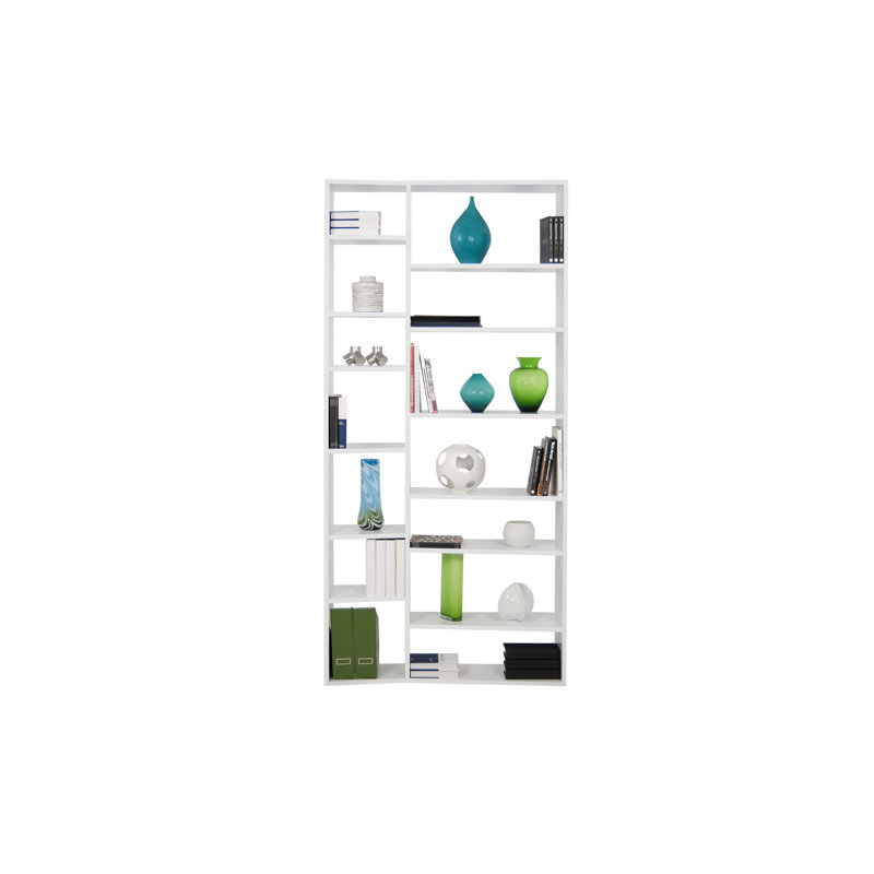 Napolitano Geometric Bookcase, Matte White