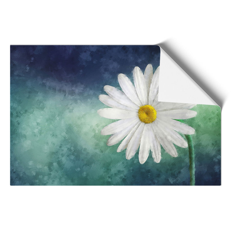 White Daisy Painting - Frameless Print, 42cm H x 59cm W x 0.1cm D