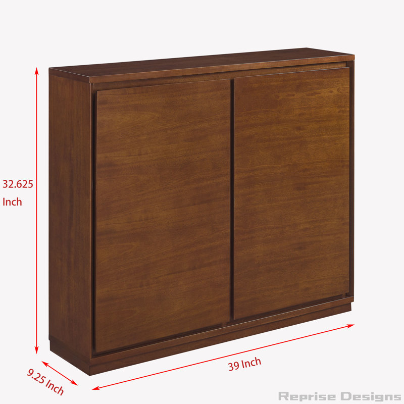 Buffet de couleur noyer, armoire de buffet avec 2 trous de sortie, armoire de rangement pour hall d'entrée