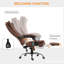 Fauteuil inclinable en simili-cuir à 6 points de massage avec repose-pieds rétractable-2121273554