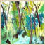 «Turquoise Forest» par Ikhlaas, impression sur bois encadrée-963778490